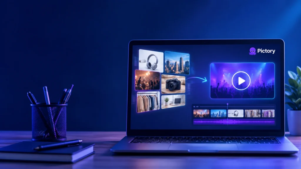 How to turn images into videos with Pictory AI 2026 - AI Shortcut LAB blog featured image showing photo to video conversion with Pictory branding