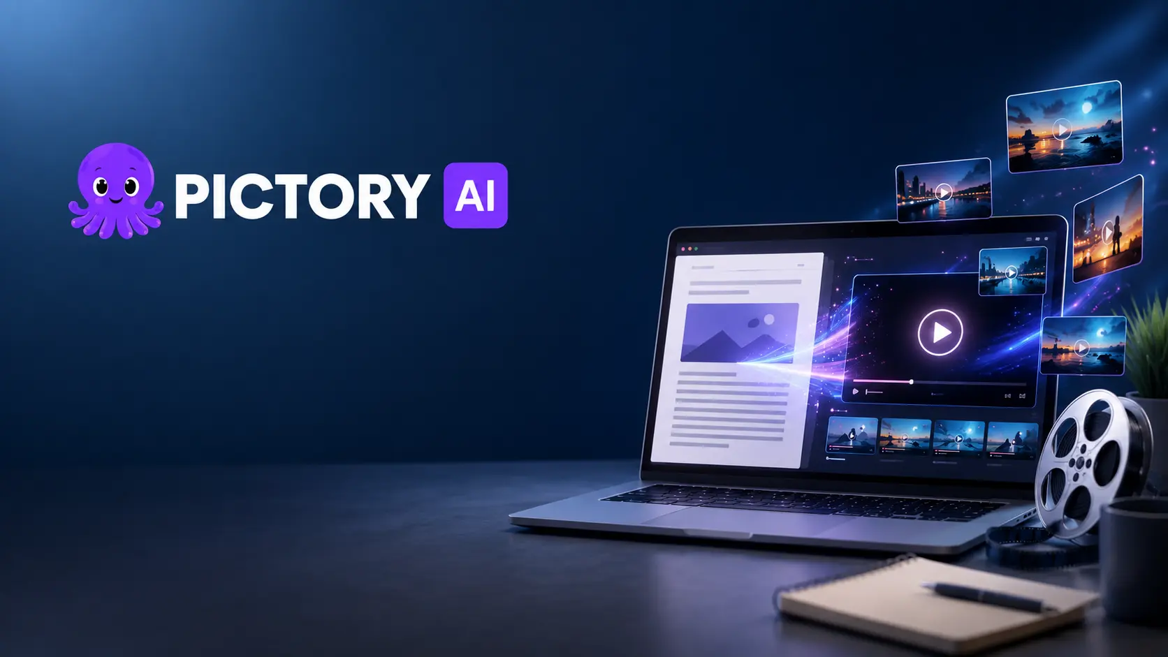 How to turn blog post into video with Pictory AI 2026 - AI Shortcut LAB blog featured image showing blog to video conversion workflow