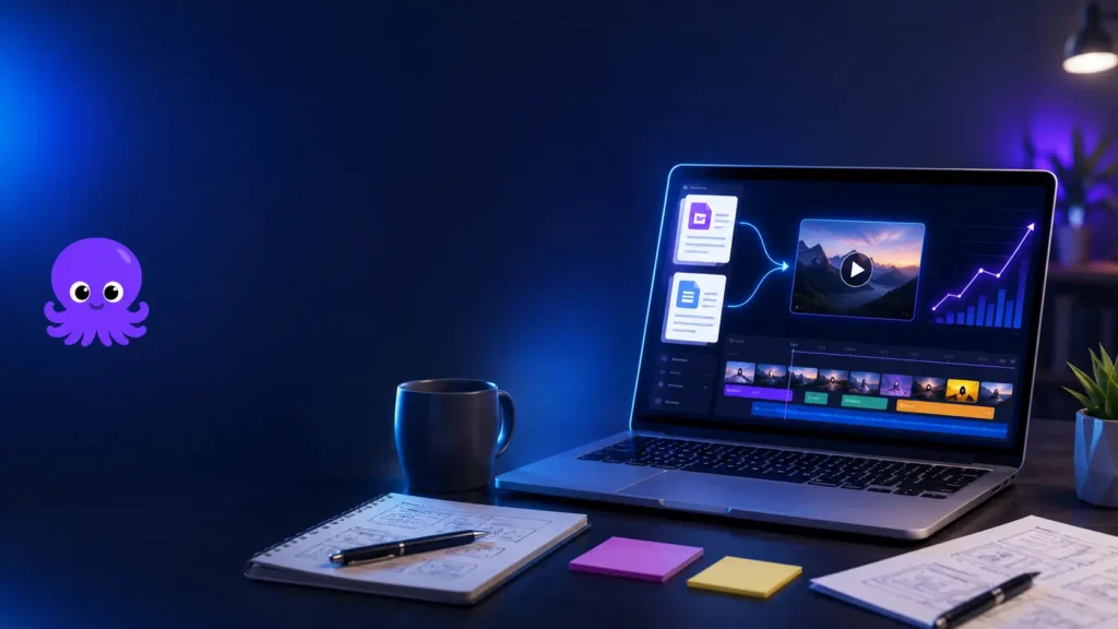 Pictory AI for marketing teams 2026 - AI Shortcut LAB blog featured image showing campaign to video workflow